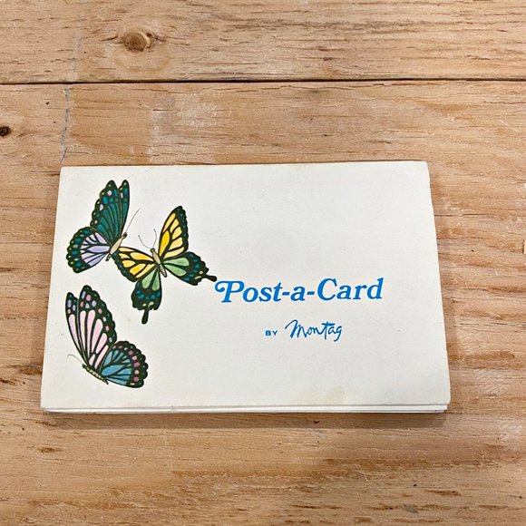 Vintage 1970s 2 Post-a-Card Booklets By Montag Birds Butterflies - Picture 4 of 9